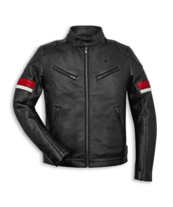 DUCATI LEATHER JACKET DUCATI URBAN STRIPES