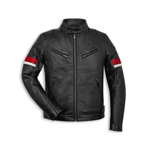 DUCATI LEATHER JACKET DUCATI URBAN STRIPES