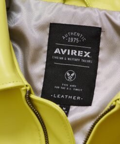 AVIREX ICON LEATHER JACKET LIMEAIDE