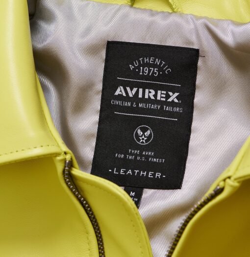 AVIREX ICON LEATHER JACKET LIMEAIDE