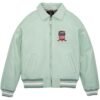 AVIREX ICON LEATHER JACKET SEAFOAM