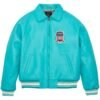 AVIREX ICON LEATHER JACKET TURQUOISE