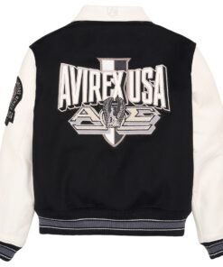 AVIREX OMEGA WOOL-LEATHER JACKET