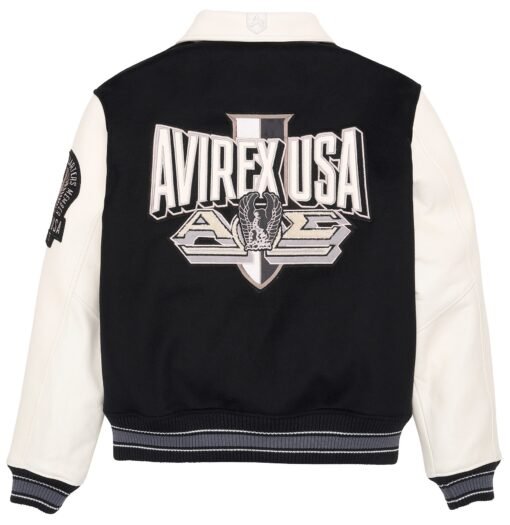 AVIREX OMEGA WOOL-LEATHER JACKET