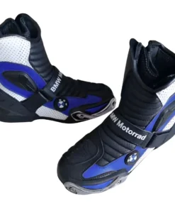 BMW MOTORRAD LEATHER BOOTS BLUE