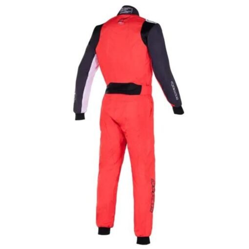 DEMON TWEEKS KMX 9 V2 GRAPHIC KART SUIT IN RED BLACK AND BRASS BROWN