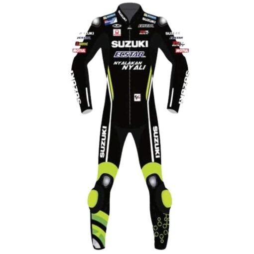 SUZUKI ECSTAR BLACK MOTOGP BIKER RACE LEATHER