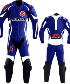 SUZUKI MENS SUZUKI GSXR MOTORBIKE LEATHER SUIT