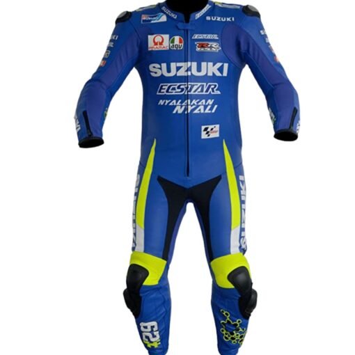 SUZUKI ECSTAR MOTORBIKE RACING LEATHER SUIT MOTORCYCLE SPORTS RIDING AND RACING SUIT