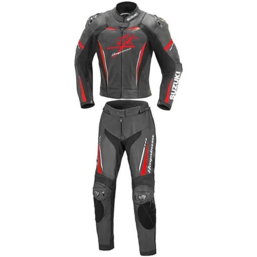 SUZUKI CUSTOM HAYABUSA MOTORCYCLE LEATHER RACING SUIT