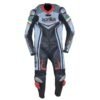 APRILIA MOTORCYCLE RACING BLACK AND GRAY LEATHER SUIT