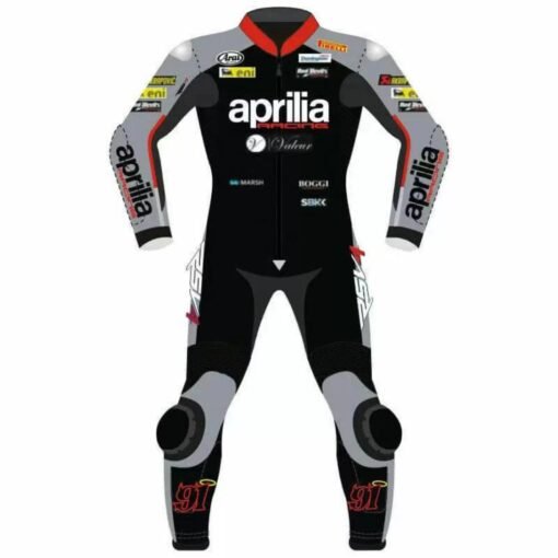 APRILIA 91 MOTORCYCLE RACING LEATHER SUIT