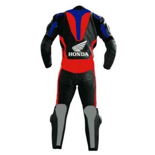 HONDA CBR MOTORBIKE MOTOGP BLACK LEATHER RACING SUIT