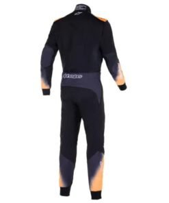 DEMON TWEEKS ALPINESTAR KMX 5 V2 KART SUIT IN BLACK WHITE AND ORANGE