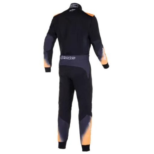 DEMON TWEEKS ALPINESTAR KMX 5 V2 KART SUIT IN BLACK WHITE AND ORANGE