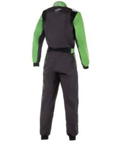 DEMON TWEEKS KMX 9 V2 GRAPHIC KART SUIT IN BLACK GREEN AND WHITE