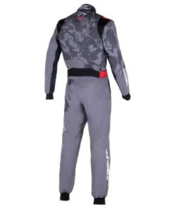 DEMON TWEEKS KMX 9 V2 GRAPHIC KART SUIT IN DARK GREY AND BLACK