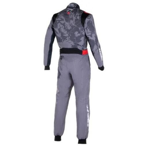 DEMON TWEEKS KMX 9 V2 GRAPHIC KART SUIT IN DARK GREY AND BLACK