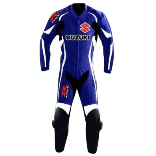 SUZUKI MENS GSXR MOTORBIKE LEATHER SUIT