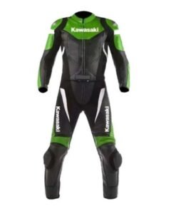 KAWASAKI NEW LEATHER RACING SUIT CE APPROVED PROTECTION