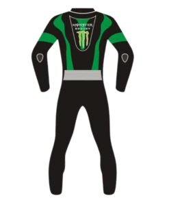 KAWASAKI NINJA BLACK AND GREEN MOTORCYCLE SUIT