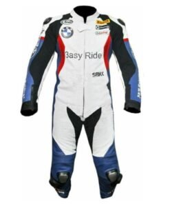 BMW MOTORCYCLE RIDING LEATHER COWHIDE SUIT