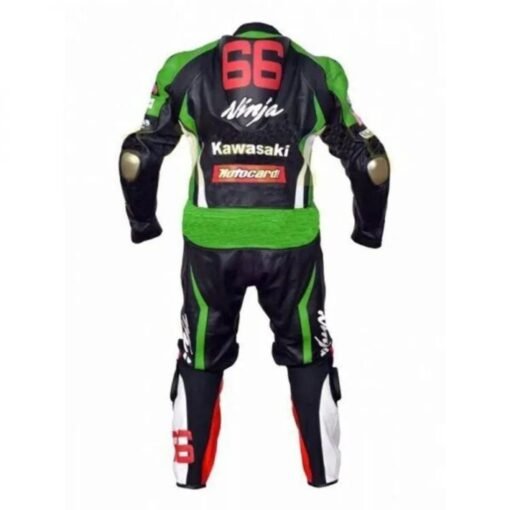 KAWASAKI CUSTOM NINJA SBK MOTORCYCLE LEATHER RACING SUIT