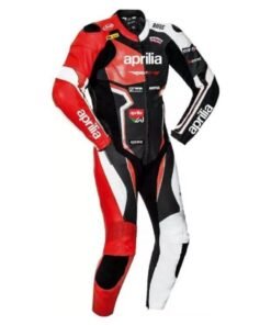 APRILIA HSBK RACING CUSTOM MOTORBIKE SUIT RED BLACK WHITE