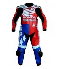 HONDA MORIWAKI CUSTOM MOTORCYCLE LEATHER RACING SUIT