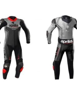 APRILIA MOTORCYCLE LEATHER RACING ONE PIECE GREY SUIT