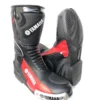 YAMAHA MOTORCYCLE LEATHER BOOTS BLACK & RED