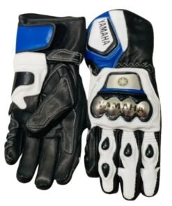 YAMAHA R1 R4 BLUE MOTORBIKE RIDING LEATHER MOTORCYCLE GLOVES