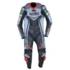 APRILIA MOTORCYCLE RACING BLACK AND GRAY LEATHER SUIT