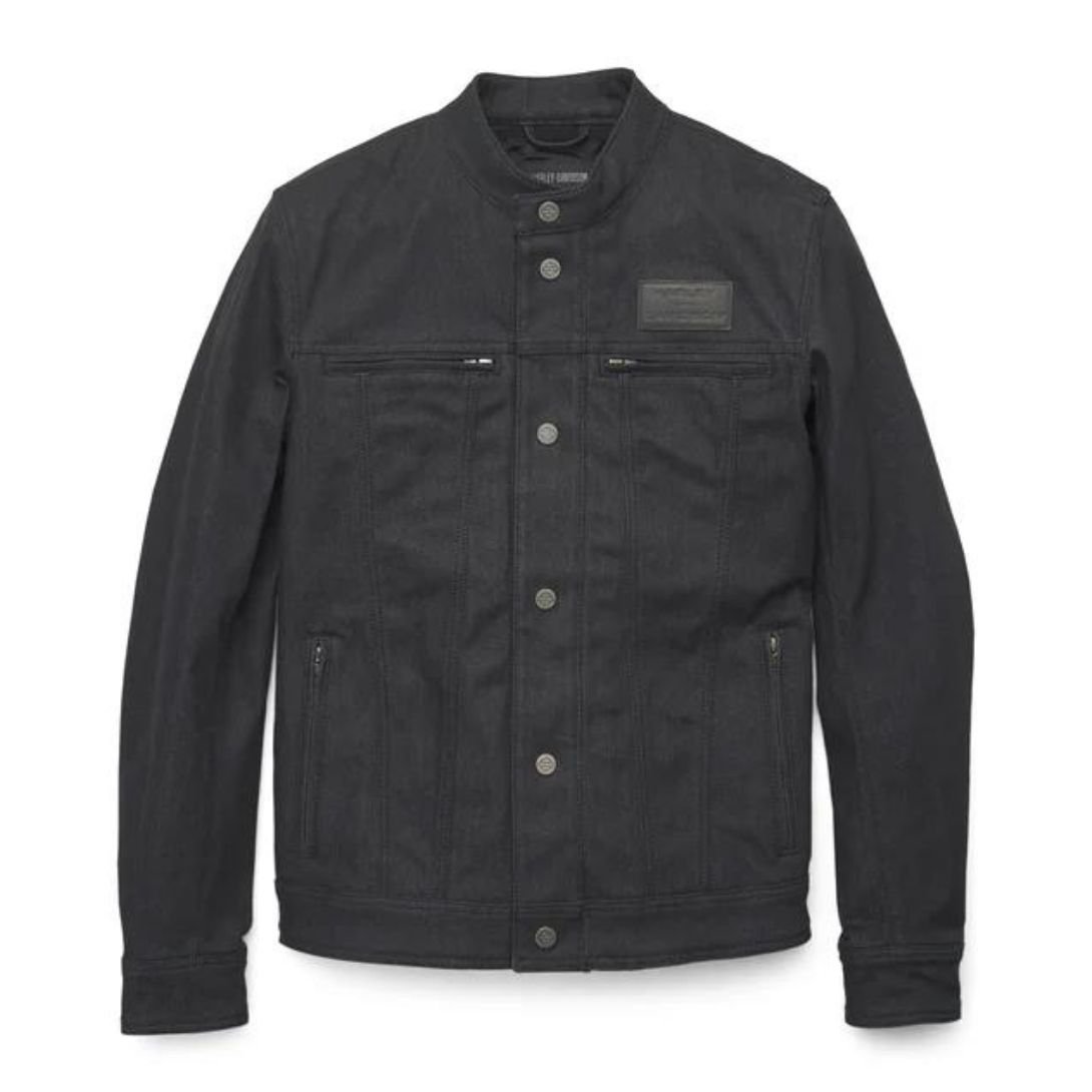 Harley Men’s Chisel Denim Trucker Riding Jacket