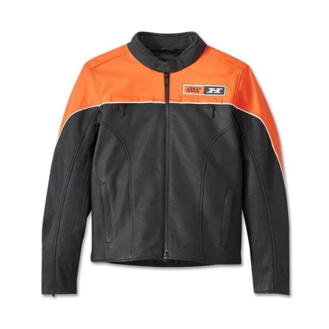 Harley Men’s Depeystar Leather Jacket Vortex