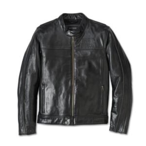 Harley Men’s HD Flex Layering System Cafe Racer Leather Jacket Outer Layer