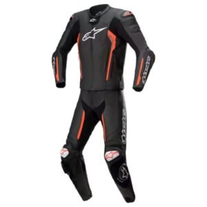 Alpinestars Missile V2 2Piece Leather Suit Black Red Fluo
