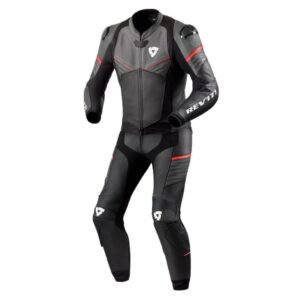 Revit Beta Combi Motogp Suit In Anthracite Neon Red