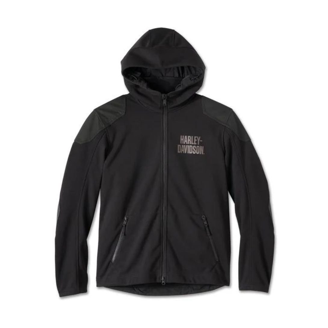 Harley Men’s Willie G Skull Graphic Deflector 2.0 Hooded Riding Fleece