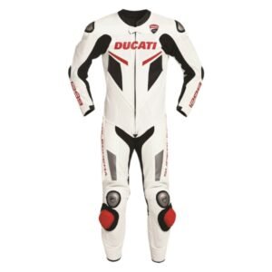 Ducati White Leather Race Suit