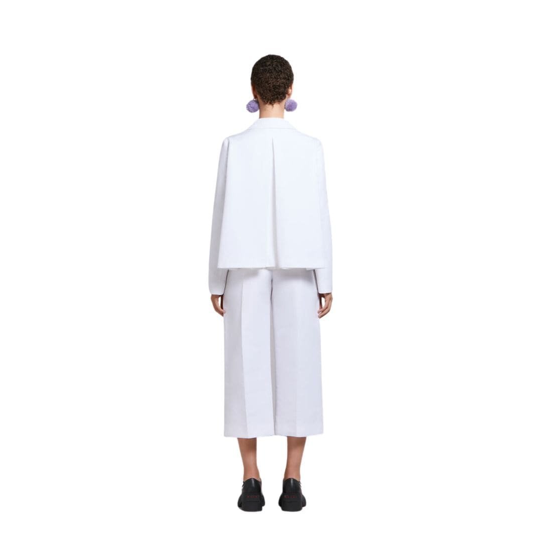 Marni White A Line Cady Jacket With Back Pleat - Image 3
