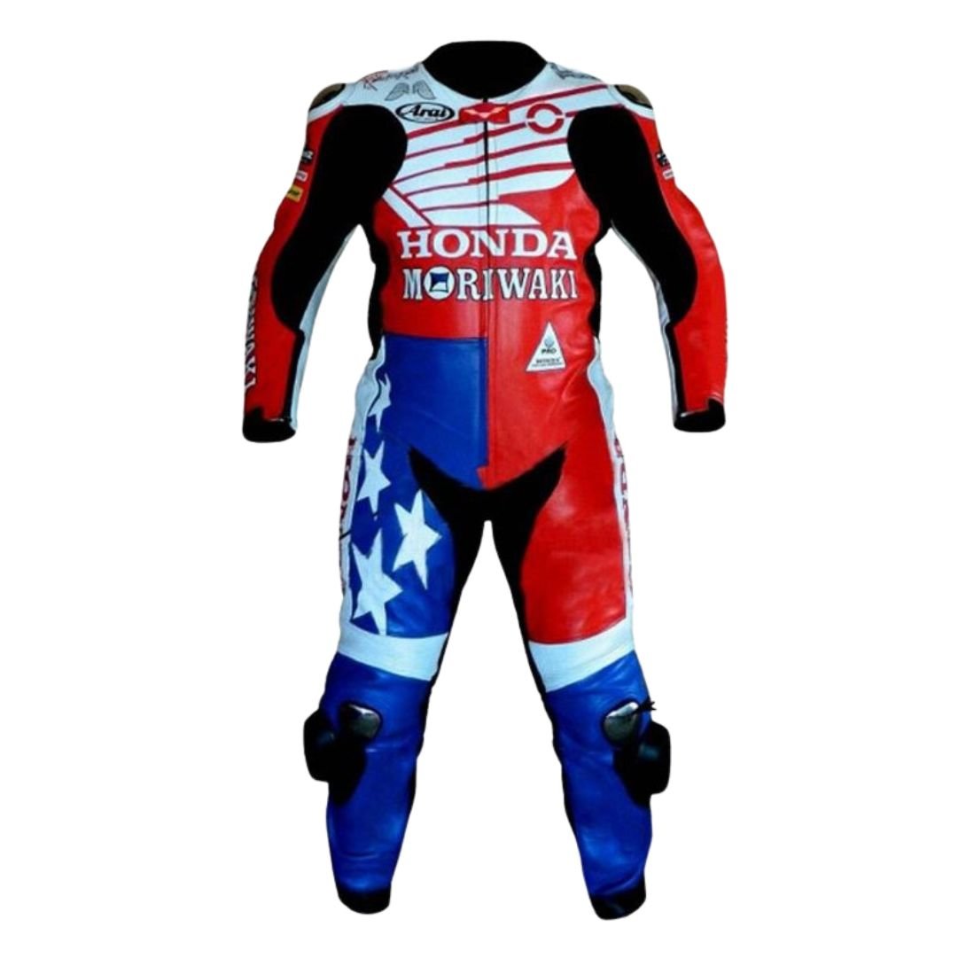 Honda American Moriwaki Mens Leather Suit