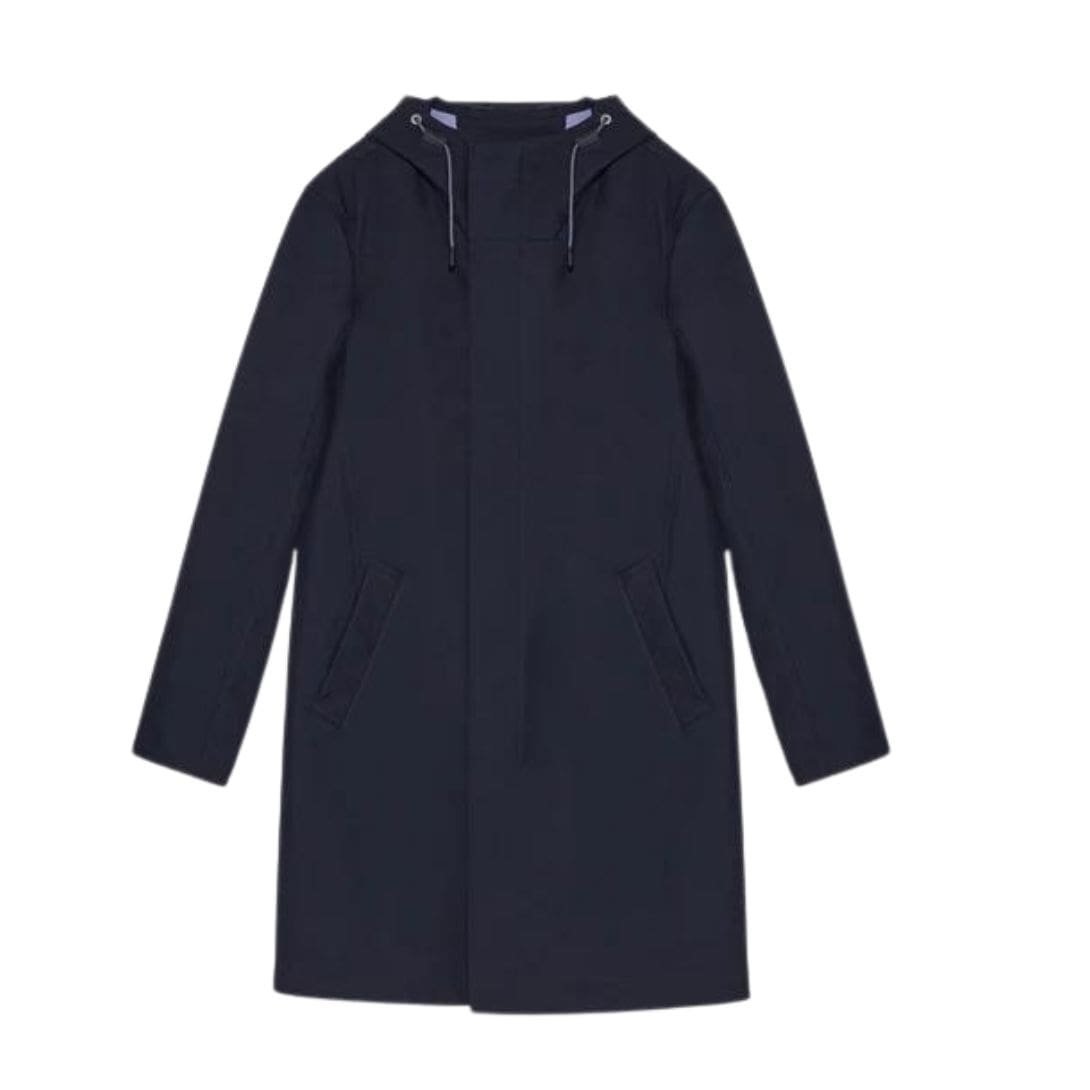 Yves Salomon Hooded Coat In Double-Sided Fabric With Leather Details
