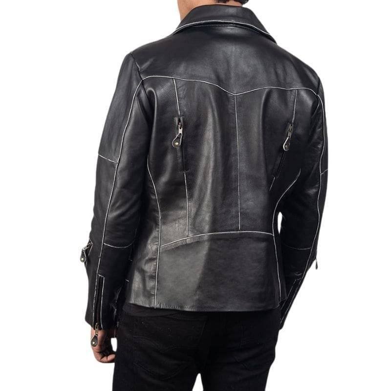 Vincent Leather Biker Jacket - Image 2
