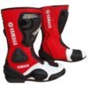 Yamaha Motorcycle Leather Boots Red Black White