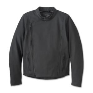 Harley Men’s Citadel Snap Tab Leather Jacket