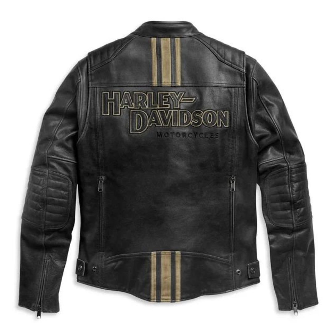 Harley Men’s Hd Triple Vent Passing Link Ii Leather Jacket - Image 2