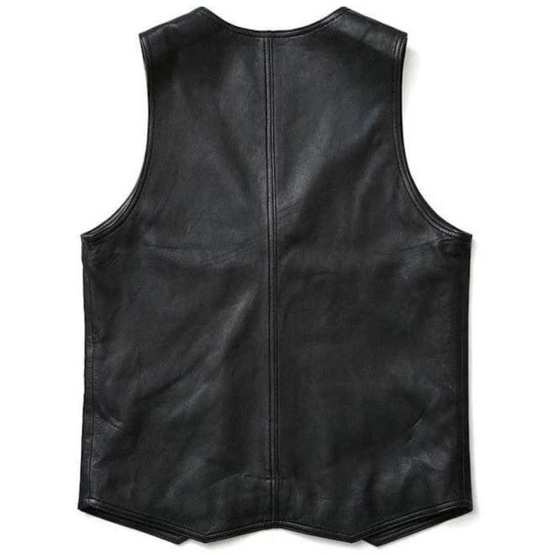 Men’s Stylish Biker Leather Vest - Image 2