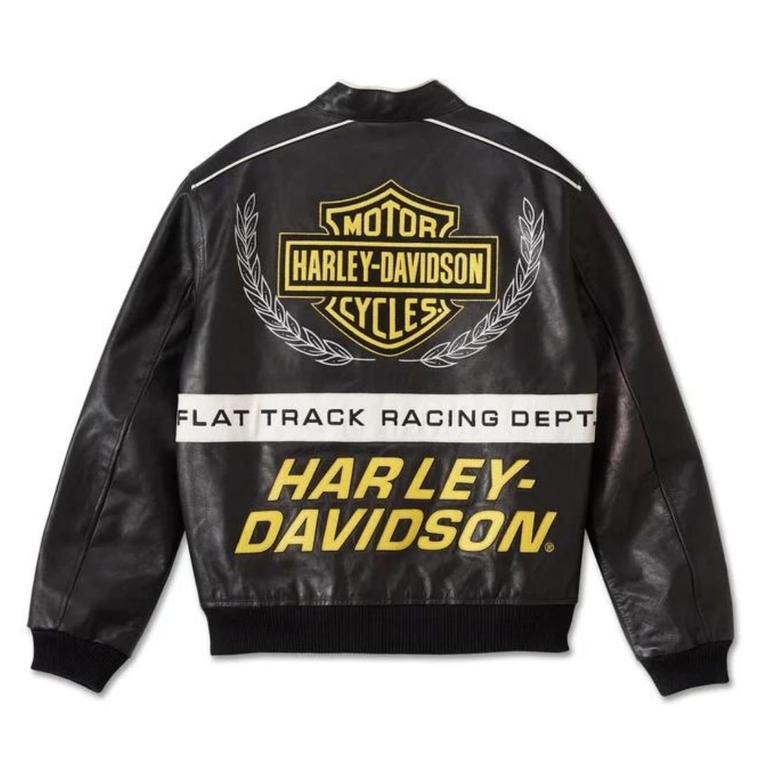 Harley Men’s Start Your Engines Leather Racing Jacket - Image 2