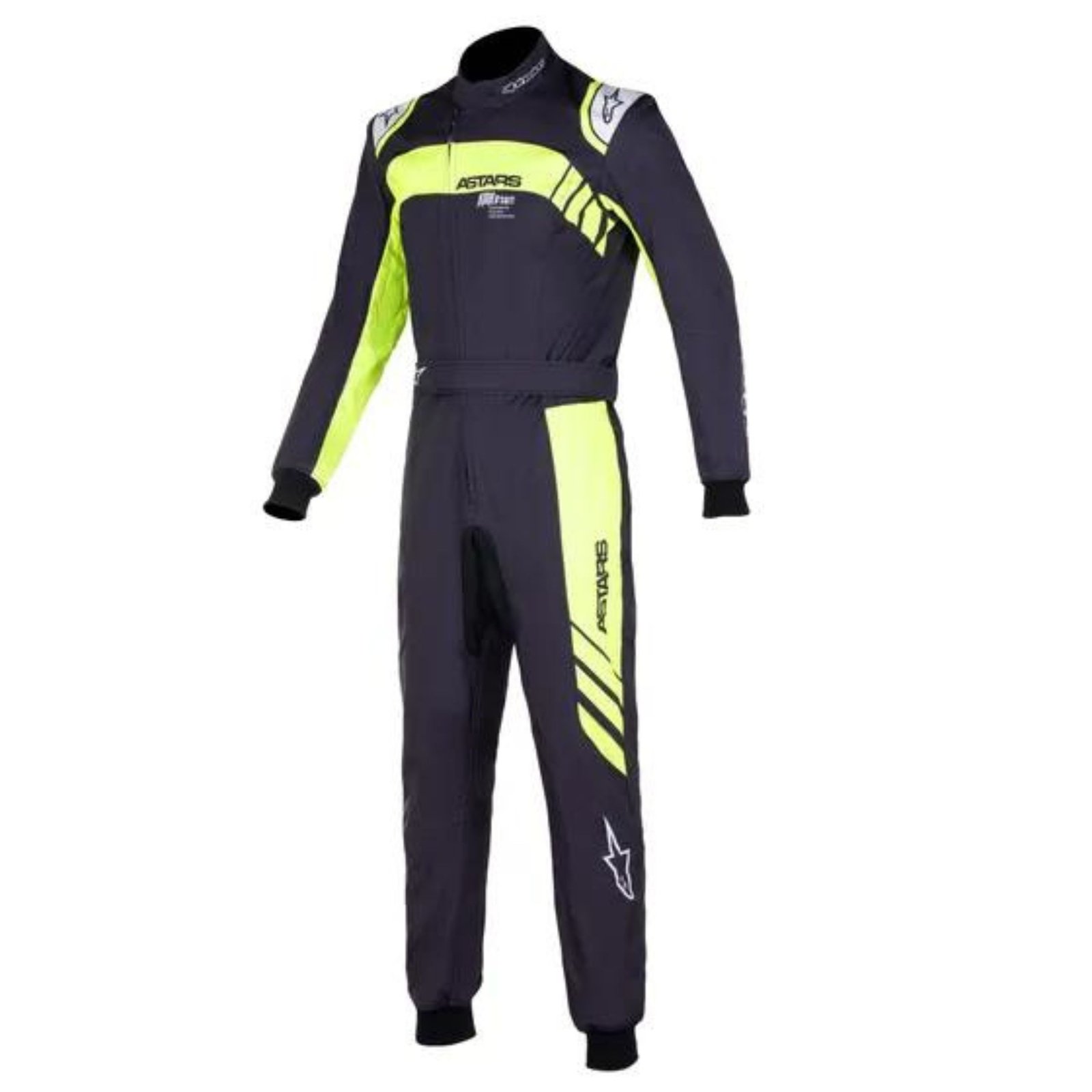 Kmx 9 V2 S Graphic Kart Suit In Black And Fluro Yellow